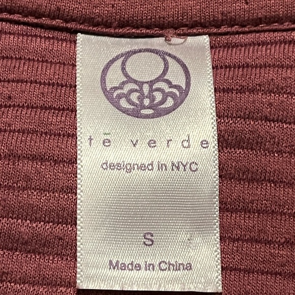 te verde Dusty Rose Zip Up Hooded Jacket Sz Small - Picture 10 of 10